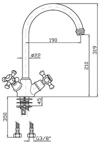 Gruppo Lavello Monoforo Con Bocca Girevole Cromo Zucchetti Delfi Z46217.8008