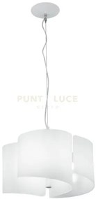 Lampadario a sospensione imagine bianca 3 luci attacco e27 47x120cm...