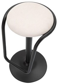 Sedia da bar bianca/nera in imbottito con altezza regolabile (altezza della seduta 61 cm) Destiny – Mauro Ferretti