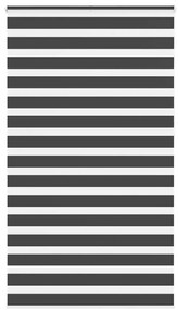 Tenda A Rullo Zebra Nero Larghezza Tessuto 115,9 Cm Poliestere /