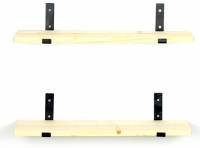 SET 2x Mensola da parete 16x60 cm abete