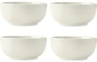 Set 4 ciotole cereali ceramica bianca Cranborne Mikasa