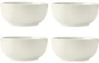 Set 4 ciotole cereali ceramica bianca Cranborne Mikasa