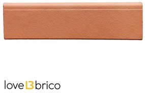 Battiscopa in cotto trattato 8x30 cm Cotto Furnò Rosato Natura Kwikdry