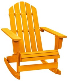 Sedia a Dondolo da Giardino Adirondack Massello Abete Arancio