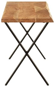Panca con bordi vivi 105 cm in legno massello di acacia
