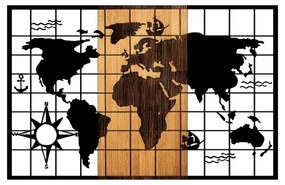 Decorazione da muro 90x58 cm mappa