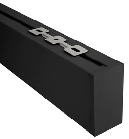 Plafoniera Lineare Nera da soffitto in Alluminio per Striscia LED 1 e 2 metri Variante Lunghezza 2 Metri