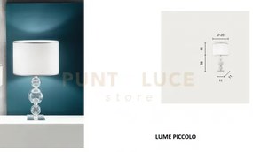 Lume piccolo tebe trasparente e cromo 1 luce attacco e14 d.25cm