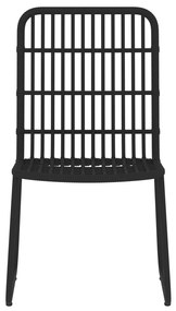 Set da pranzo da giardino 5 pz nero
