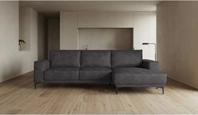 Divano angolare antracite in similpelle (angolo destro) Copenhagen - Scandic