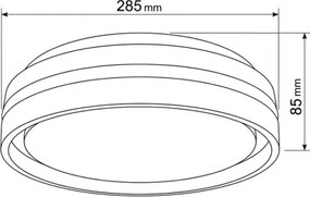 Brilagi - plafoniera LED NAOMI LED/24W/230V Ø 28,5 cm nero