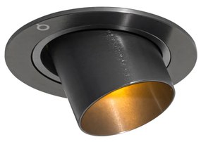 Faretto da incasso moderno canna di fucile GU10 35 mm rotondo orientabile - Installa