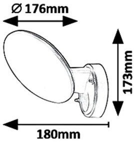 Rabalux 8134 - Applique a LED da esterno VARNA LED/12W/230V IP54