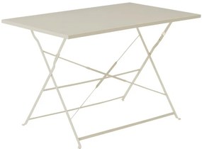 Tavolo da pranzo per giardino Flora II NATERIAL struttura e superficie in Acciaio crema per 4 persone 70x110cm