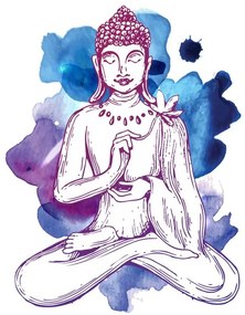 Stampa su tela – Illustrazione del Buddha