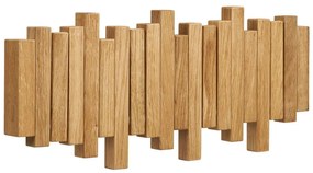 Attaccapanni da parete di colore naturale in rovere massiccio 3 cm Caltra – House Nordic