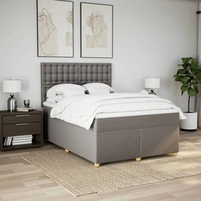 Giroletto a molle con materasso tortora 140x200 cm in tessuto