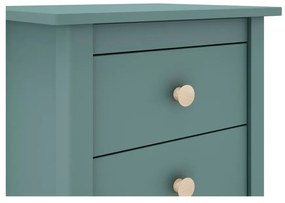 Comodino per bambini in legno di pino color petrolio Max - Marckeric