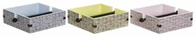 Portatovagliolo DKD Home Decor Azzurro Verde Rosa Metallo Legno MDF 3 Pezzi 22 x 18 x 6 cm