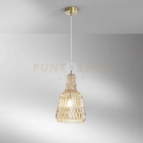 Lampadario a sospensione galway ambra 1 luce attacco e27 23x150cm i...