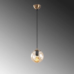 Lampadario dorato con paralume in vetro ø 15 cm Efe – Opviq lights