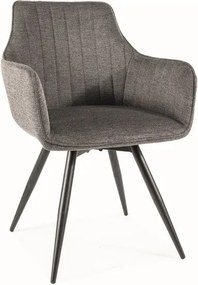 Sedia Brego Ball grigio18/nero