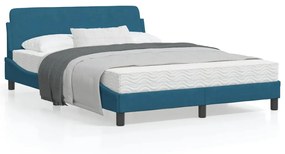Giroletto Con Testiera Blu 120x200 Cm İn Velluto /