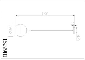 Globo 15999H1 - Lampadario sospeso con cavo RAGUSA 1xE27/60W/230V Ø 25 cm