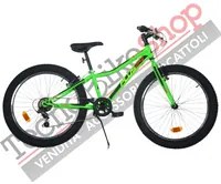 Bicicletta Bambino Aurelia MTB FAT 420 Plus Sport Dino Bikes - 24 pollici 6 Velocit colore Verde