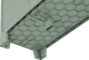 Armadio da Giardino 8 Ripiani 80x44x182 cm Keter Planet Outdoor Multispace Grigio e Verde...