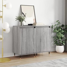 Credenze 2 Pz Grigio Sonoma 40x35x70 Cm İn Legno Multistrato /