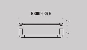 Colombo Trenta B30090NM portasciugamani 36 cm a parete nero opaco