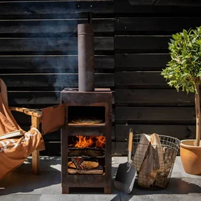 Stufa Da Terrazzo Con Forno Per Pizza Ruggine /