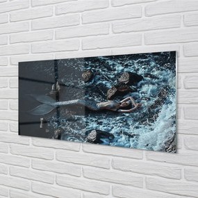 Quadro vetro acrilico Sirena Mare 100x50 cm