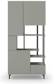 Libreria verde-grigio 84x175 cm Perla - Marckeric