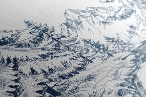 Stampa su tela – Paesaggio fiabesco innevato