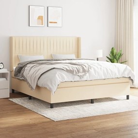Giroletto A Molle Con Materasso Crema 160x200 Cm İn Tessuto /