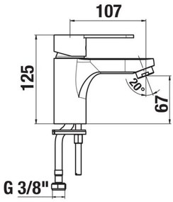 JIKA H3111Z10041101 - Rubinetto lavabo LYRA 12,5 cm cromo lucido