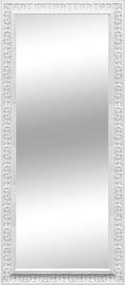 Specchio rettangolare in legno bianco 57 x 142 cm