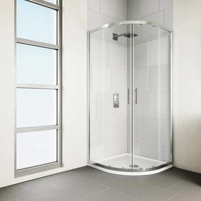 Box doccia angolare con porta scorrevole, vetro 6 mm, L 77-79.5 cm x L 79.5 cm, H 190 cm, cromo Verve
