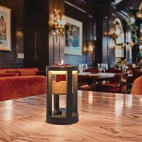 Lampada Portavaso da Tavolo Ricaricabile 2.2W, IP54 CCT - Nera Colore del corpo Nero