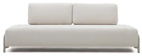 Kave Home - Modulo Compo 3 posti in ciniglia beige e telaio metallico grigio 232 cm