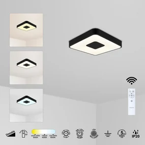 Plafoniera LED moderno Coin, bianco34 cm, luce con 3 temperature di colore dimmerabile, 2500 lumen MANTRA