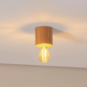 Envostar Peach Puff plafoniera, cilindro di legno