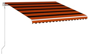 Tenda da Sole Retrattile Automatica 400x300 cm Arancione e Marrone