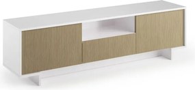 Mobile per TV frame L 170 x H 48 x P 42 cm bianco e rovere