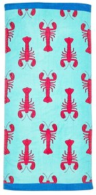 Telo mare blu in cotone 76x160 cm Lobster – Catherine Lansfield