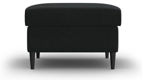 Poggiapiedi nero con rivestimento in velluto Kyoto – Cosmopolitan Design