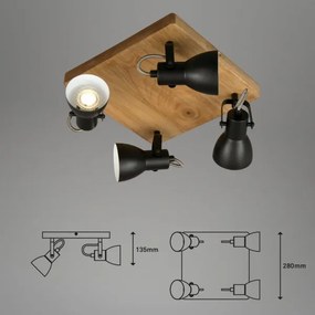 Brilo - Faretto VINTAGE 4xGU10/35W/230V